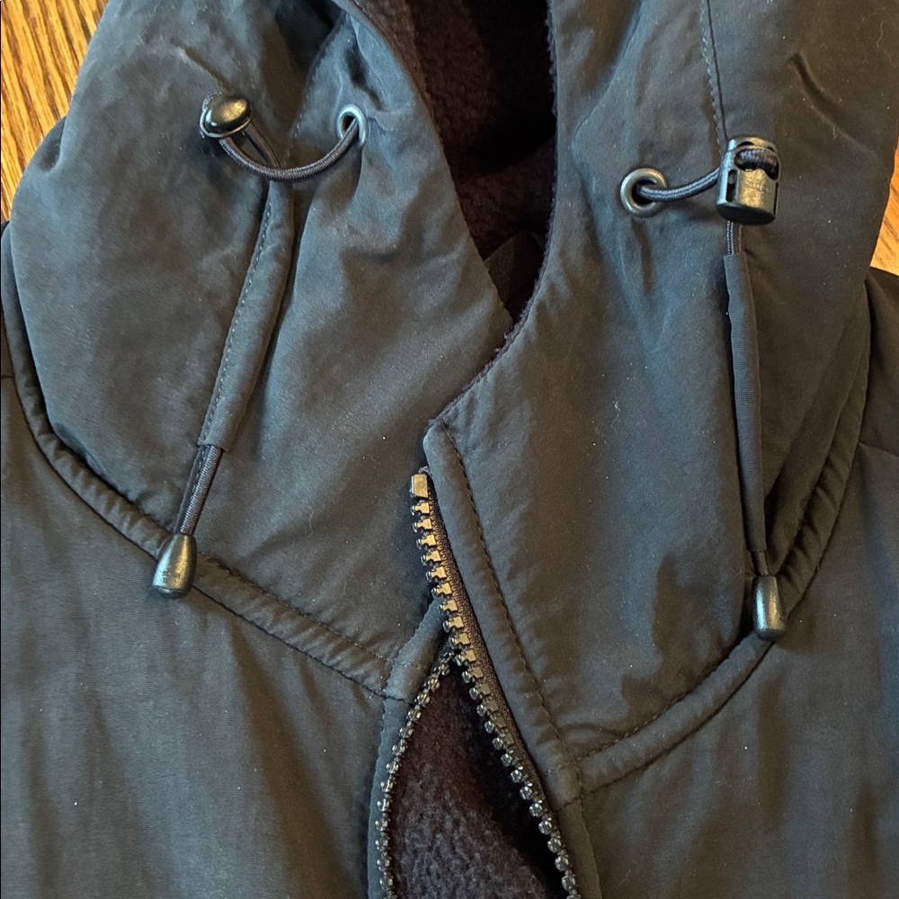 North Face black fleece hooded jacket - Picture 5 of 8